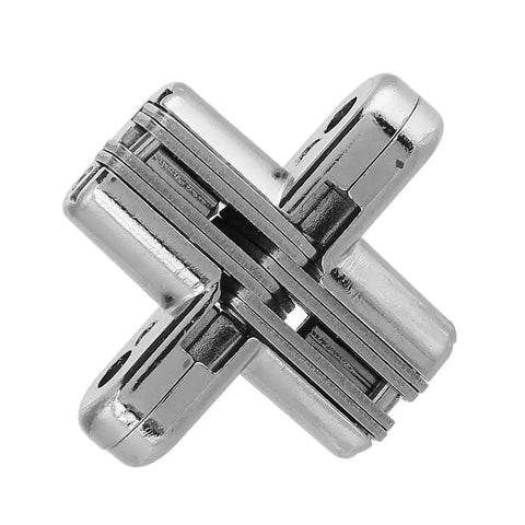 180 Degree Hidden Cabinet Hinges Zinc Alloy Invisible Concealed Door Hardware showing the layered hinge design from above.