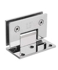 Premium Stainless Steel 304 Wall Mount Glass Shower Hinges For Frameless Bathroom Doors, close-up view, showcasing solid design.