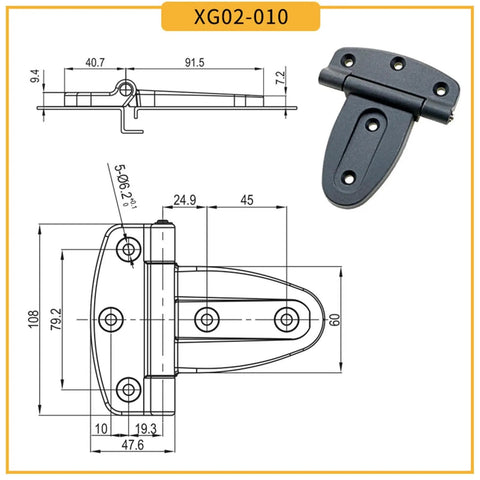 Folding Hinge For Industrial Cabinets Black Plastic Hinges For Electrical Doors And Cabinets Tough As Nails Durable Easy Install Heavy Duty Cabinet Hardware illustration with dimensions