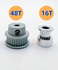 Top Tier 48 Tooth 16 Tooth 2GT Timing Belt Pulley Set With 10mm Bore Fits HTD 3M 5M 8M Belts For High Speed CNC And Smooth Machinery Power Reduction Kits side view