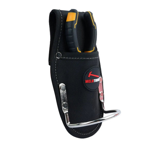 Heavy Duty Hammer And Pliers Holster For Tool Belt, Boss Grade 1680D Polyester Holder, black with attached pliers