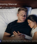 Couple sleeping with Magnetic Nasal Strips Starter Kit With Reusable Band And Tabs For Sleep Snoring Breathing And Sports on man