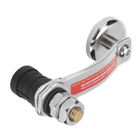 Powerful Magnetic Welding Ground Clamp With Heavy Duty Strong Magnetism And Iron Build For Secure Electrical Connections On Any Industrial Or Diy Project, close-up view showing metal attachment and rubber grip.
