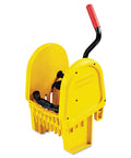 Workhorse Down Press Mop Wringer For WaveBrake Buckets with yellow ergonomic handle and heavy duty build for 32 oz mops.