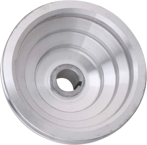 Aluminum Pagoda Pulley Wheel Set For Benchtop Drill Press With 14Mm Shaft And 5 Step Transmission, V Belt Compatible Drive System