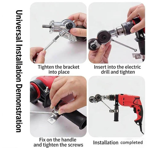 Universal installation steps for Drill Nibbler Sheet Metal Cutting Tool With Adapter for smooth metal cuts