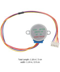 Two Piece Four Wire Stepper Motor Kit For Cnc Milling And Engraving Machines Plug And Play Setup with colorful wires and connector.