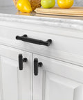 10 Pack 3.75 Inch Matte Black Knurled Cabinet Pull Handles For Kitchen Cabinets Cupboards And Drawers Durable Hardware Installed