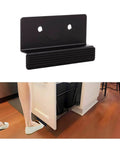 Under Cabinet Foot Pull Opener 4.5 Inch Matte Black Hands Free Toe Kick for kitchen trash cabinets and drawers