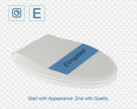 Premium White Elongated Toilet Seat Featuring Silent Slow Close Hinges Crafted From Tough Polypropylene With Zero Wiggle Room Rock Solid Construction