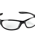 Hellraiser Safety Glasses With Clear Lenses And Black Frame For Indoor Work 99.9 Percent UV Protection UVA UVB UVC Lightweight Durable Eye Protection ANSI Rated 12 Count Pack For Jobs And Projects