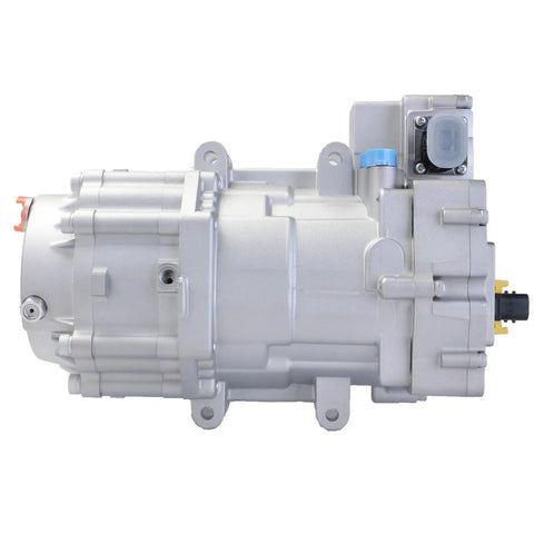 Heavy Duty 50Cc 800V R290 Dc Air Conditioner Electric Compressor side view showcasing compact and durable design.