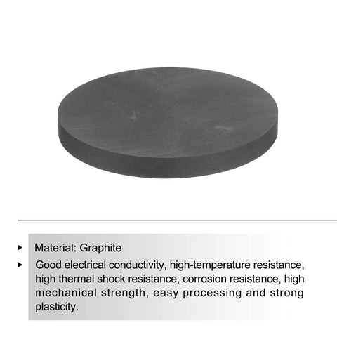Round Graphite Block Disk Ingot High Purity Graphite Electrode Plate Sheet 100x10mm for Electrolysis and Casting.