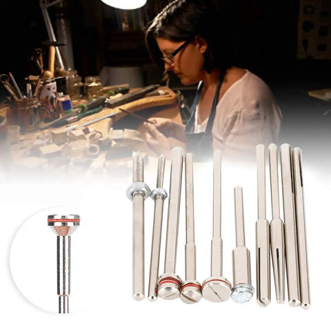 Heavy Duty Sandpaper Clamp Bar 10 Pack Metal Clamp Rod For Grinding Wheel Chuck Secure Grip in workshop setting
