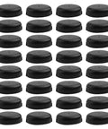Durable Wrought Iron Patio Furniture Feet Cap Glides Set 32 Pack For 2 Inch Plastic Inserts with Water Drain Holes arranged in rows