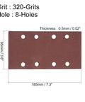Kickstart Your Garage Builds With These Flat Out Smooth 320 Grit Sandpaper Sheets For 1/3 Inch Random Orbital Sanders featuring 8 holes.