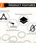 Features of 15 Pack M16 Oil Drain Plug Crush Washers 16mm Copper Alloy Seal Kit For Subaru with icons for sealing, resistance, no leaks