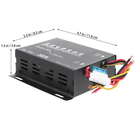 30A 360W Vehicle Voltage Converter 24V To 12V DC Power Supply With Memory Function And Aluminum Alloy Heat Dissipation