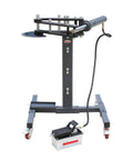 Pro Spec 10 Ton Air Hydraulic Tube Bender With 12 Inch Stroke, heavy duty frame with ratchet arm and foot pedal control.