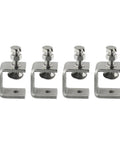 Four Heavy Duty C Clamp Cabinet Clamp 15 to 38mm Range Drawer Clip I Beam Design M8 Threaded Hole Table Mounting Brackets, rust proof