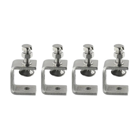 Four Heavy Duty C Clamp Cabinet Clamp 15 to 38mm Range Drawer Clip I Beam Design M8 Threaded Hole Table Mounting Brackets, rust proof