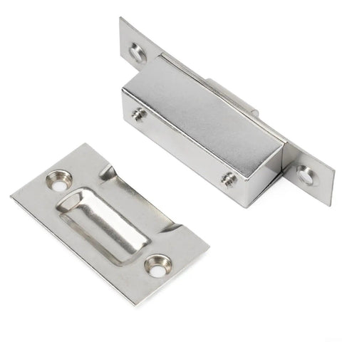 Stainless Steel Cabinet Roller Catch With Spring Ball Latch Stopper Prevents Wall Damage, No Fuss Install On Hinge