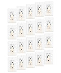 20 Pack White Wall Outlet With Type A And C Usb Ports Built In Led Night Light Tamper Resistant 20 Amp Electrical Receptacle