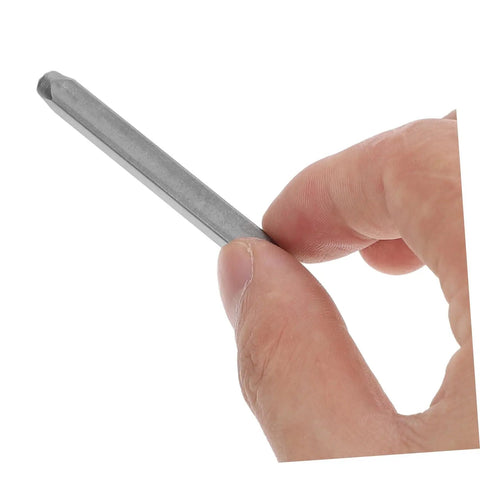 Close-up of a metal punch from Sturdy 37 Piece Metal Letter Punch Set For Card Making And DIY Crafts A To Z And 0 To 9