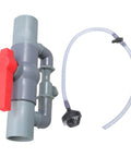 All Purpose Fertilizer Delivery System Kit With Adjustable Flow Tubing Connectors For Irrigation Greenhouses Hydroponics Raised Beds Orchards And Field Crops Leak Proof Threaded Connectors, featuring gray valve and clear tubing