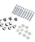 24 Sets Furniture Cam Lock Fittings With Locking Cam Bolts Dowels Anti Rust Iron And Nylon Connectors For Stable Corner Joints