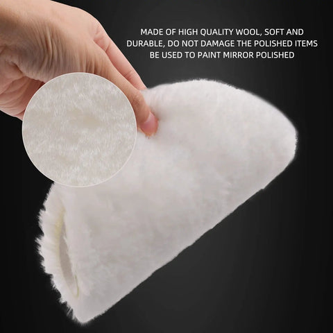 7 Piece 5.5 Inch Buffing And Polishing Pads Kit For 5 Inch 125mm Backing Plate Car Buffer Polisher with wool pad close-up