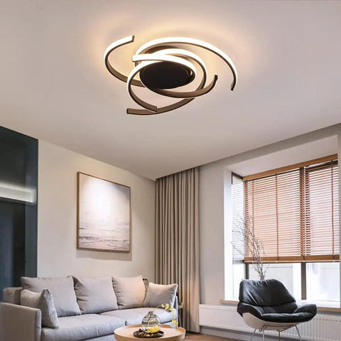 Dope Sleek Modern LED Ceiling Light Flush Mount with Dimmable Acrylic Panel in minimalist living room setting.