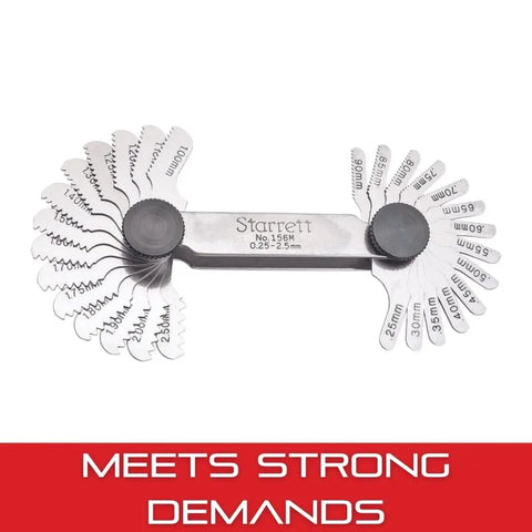 Steel Screw Pitch Gauge With Locking Device Heavy Duty Pro Grade For Construction And Home Improvement 0.25-2.50 mm Range
