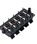 Straight Speaker Terminal Strip WP10-03B Push Release Clips 5Pcs for DIY Audio Upgrades, spring loaded cable connectors, plastic and iron