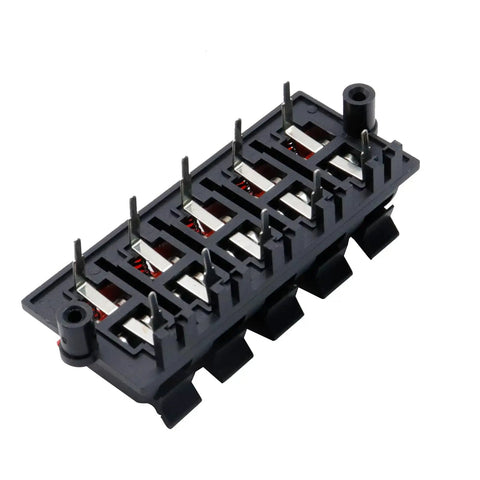 Straight Speaker Terminal Strip WP10-03B Push Release Clips 5Pcs for DIY Audio Upgrades, spring loaded cable connectors, plastic and iron