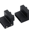 Barn Door Roller Stopper Hardware For Track 41x7mm Flat Rail Limit Stop, Rust-Resistant Carbon Steel, Easy Install, Black Finish