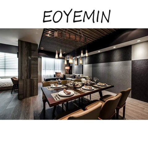 Dining room with 10 Light Rustic Wood Chandelier Pendant Light With Adjustable Suspension Chain Industrial Farmhouse Ceiling Fixture