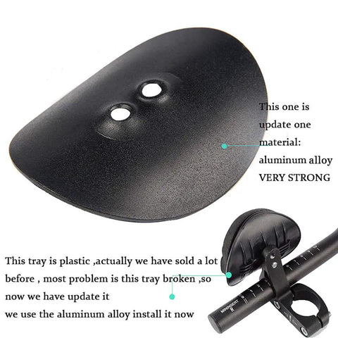 Road And Mountain Bike Aero Bars With Armrests Aluminum Alloy TT Rest Bar Adjustable Length Angle And Width Black