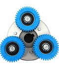 36T Planetary Gear With Clutch Set For Motor Replacement, 36 Teeth Nylon Blue Gear, Outer Diameter 38mm top view
