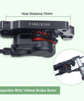 WEEROCK MTB hydraulic brake set with right-rear lever, aluminum alloy body, compatible with 160mm rotors.