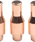 Close-up of 5 copper electrodes from All In One 13 Piece Plasma Cutting Consumables Kit For 45A Plasma Cutter Includes Nozzles 56811 And Electrodes 56255 56576 Titanium 45A Compatible Durable Easy Install Pro Ready.