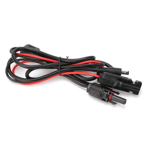 Brass DC5521 Solar Power Cord 300V For Household Appliances Flexible Heavy Duty Cable For Stable Power Transmission Everyday Home Use Plug In Ready Kink Resistant Easy Storage, 0.5m black red