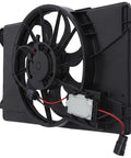 Rock Solid Radiator Cooling Fan Assembly With Brushless Motor Is A Dead Simple Drop In Replacement For 2012 2015 2012 2018 Ford Focus Battery EV BEV L4 20 Liter Replaces 621606 BV6Z8C607K Beat The Heat Fast - rear view.
