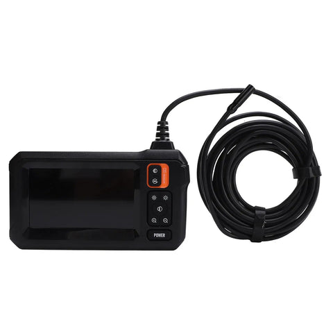 Industrial Endoscope 1080P HD 8mm Borescope with 4.3 Inch Screen and 16.4 Ft Cable, ideal for automotive repairs and pipe inspection.
