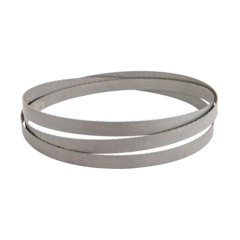 Heavy Duty Bimetal Bandsaw Blade Knocks Out Soft Metal Work Fast 60 Inch Length With 14 Tpi Tooth Layout Sized At Half Inch Wide For Clean Aluminum Copper Brass And Zinc Jobs Daily.