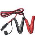 Heavy Duty 3 2FT Alligator To Sae Battery Charging Cable With Thick Insulated Clamps Quick Snap Disconnect For Car Solar Power And Dead Jump Start No Fuss Wiring Setup with red and black clamps.