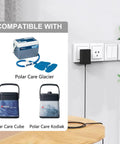 6V AC Power Adapter For Polar Care Cube 10701 Kodiak 10601 And Glacier 10901 Cold Therapy Systems Replacement Power Supply Cord D0660 Hon Kwang Plug In Class 2 Transformer shown plugged into wall