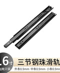 Three Section Steel Ball Bearing Drawer Slides Set Silent Side Mounted Cabinet Slides 16 Inch Black 2 Pack Built To Last Ultra Smooth Close