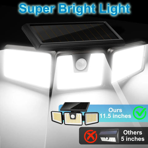 2 Pack Solar Flood Lights For Exterior Porches And Garages Featuring Adjustable Triple Heads And Quick Trigger Motion Sensors That Deliver Wire Free Illumination During Tailgate Nights Or Walks