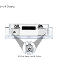 Inline ANL Fuse Holders 150 Amp, Dual Pack With Reducers, 0/2/4 Gauge In And Out, clear view of input and output.